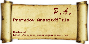 Preradov Anasztázia névjegykártya